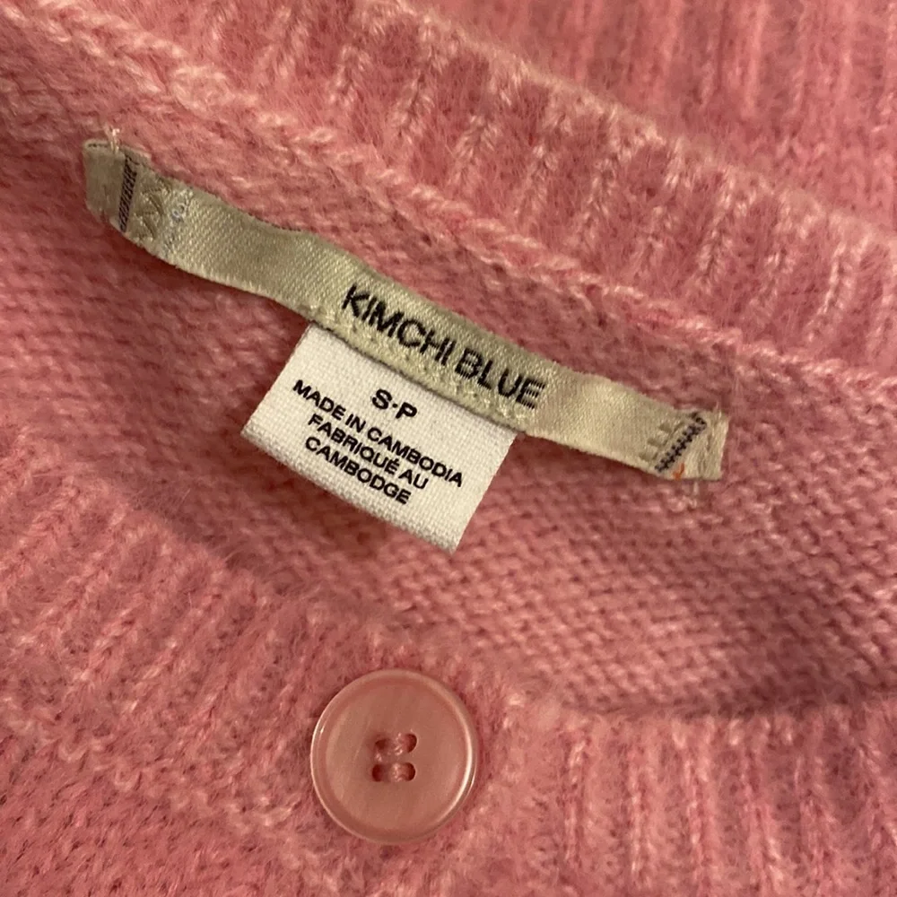 Kimchi Blue Soft Pink Cropped Cardigan. Size S - Picture 4 of 8